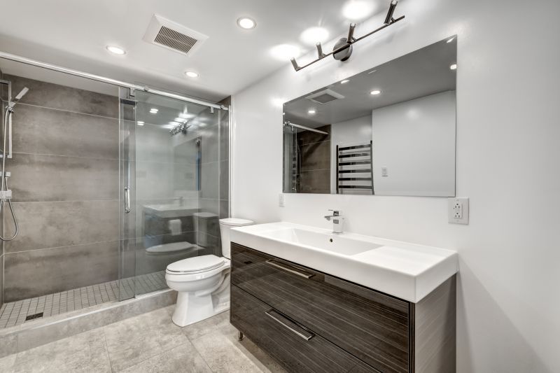 Finished Master Bathroom with Modern Touches